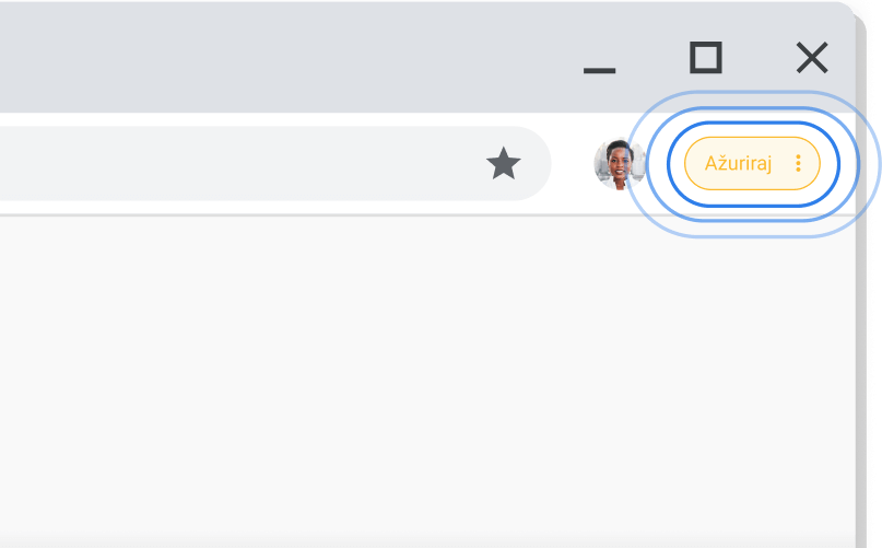 Primjena ažuriranja na čekanju Upozorenje korisničkog sučelja Chrome o ažuriranju na čekanju