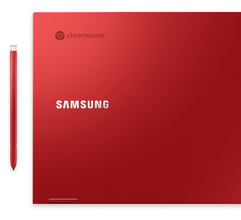 Samsung Galaxy Chromebook color Fiesta Red.
